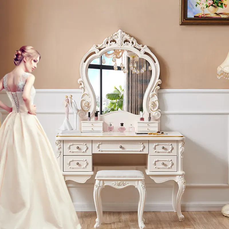 Make Up Aesthetic Vanity Table Modern Living Rooms Living Room Organizer Dresser Bedroom Drawers Schmink Tisch Home Furniture
