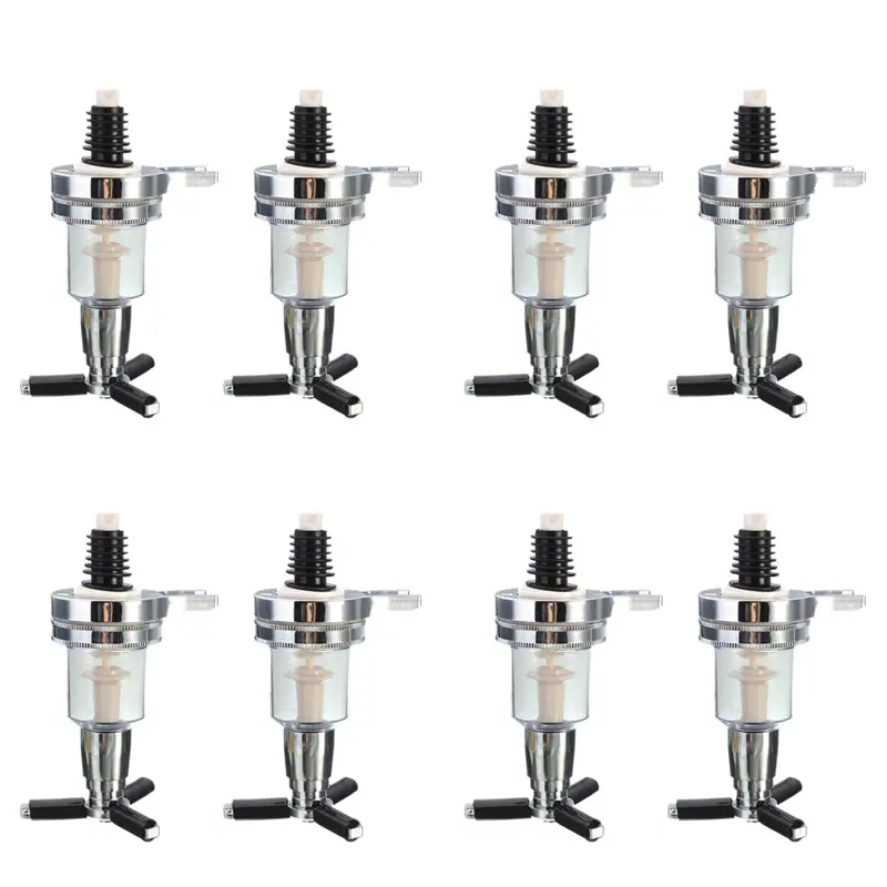 HGHO 8Pcs 45Ml/1.5Oz Bar Butler Wall Mounted Replacement Nozzle Shot Dispenser For Revolving Liquor Caddy Bottle Holder