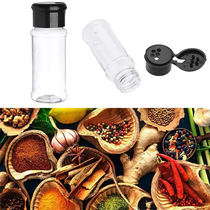 HGHO 60Pcs Spice Jar Containers Salt Pepper Seasoning Jar Perfect With Sifter Lid Caps For Storing Spice Herbs And Powders