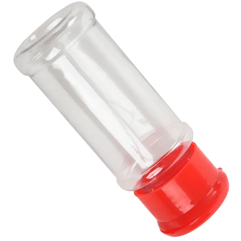 HGHO 96 Pcs Plastic Spice Salt Pepper Shakers Seasoning Jar Can Barbecue Condiment Jar Bottles Cruet Container Box(Red)