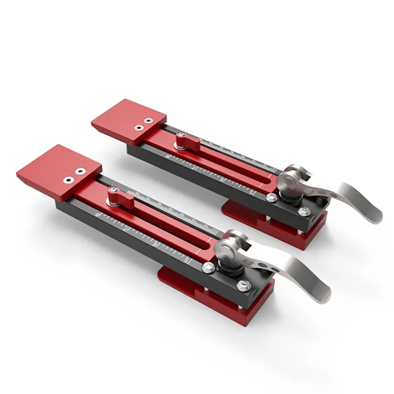 HGHO 2Pc Wall Panel Install Tool Precision Gecko Gauge Aluminum Adjustable Stepped Board Install Jig,Metric Inch Double Scale