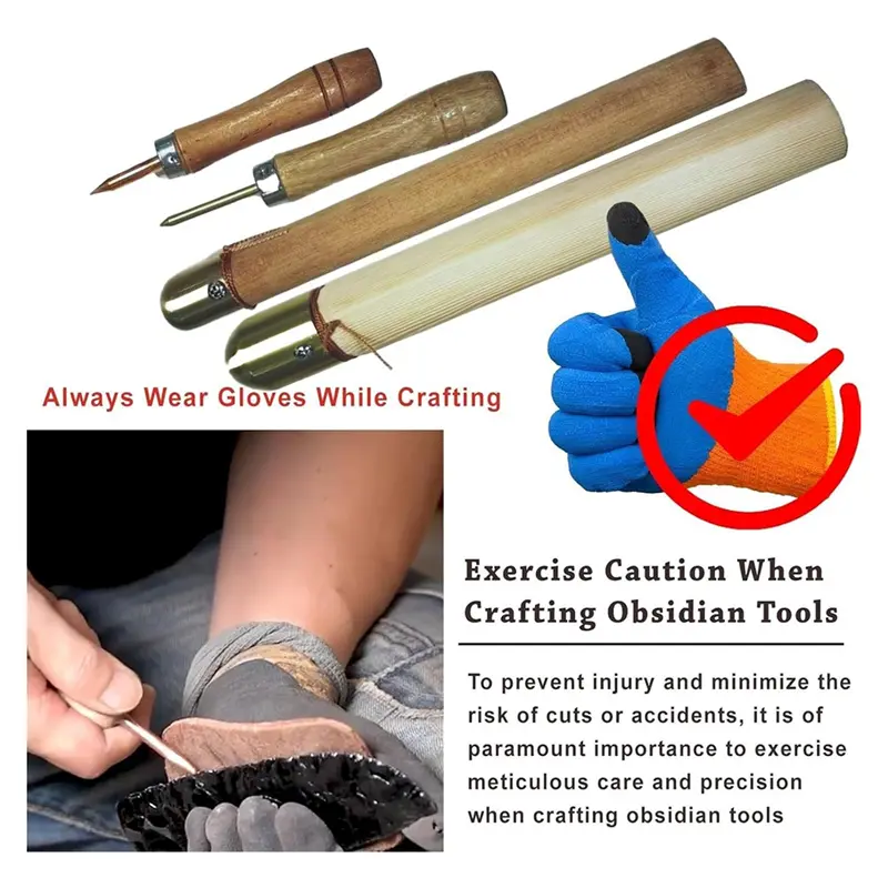 HGHO Obsidian Crafting Flintknapping Tool Flintnapping Tools For Pros And Beginners Flintknapping Tools A