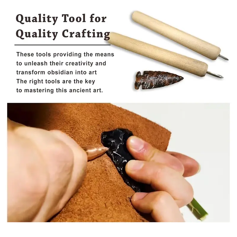 HGHO Obsidian Crafting Flintknapping Tool Flintnapping Tools For Pros And Beginners Flintknapping Tools A