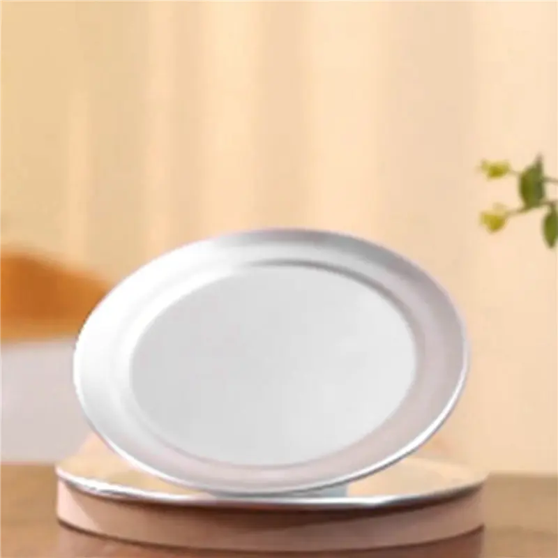 HGHO 5Pcs 12-Inch Wide Rim Aluminum Pizza Pan Baking Tray - Durable, Lightweight, Perfect Bake