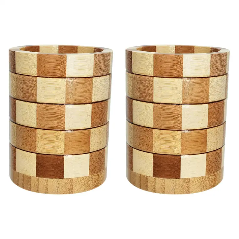 HGHO 2X Bamboo Silverware Holder, Silverware Organizer, Utensil Holder For Kitchen Countertop