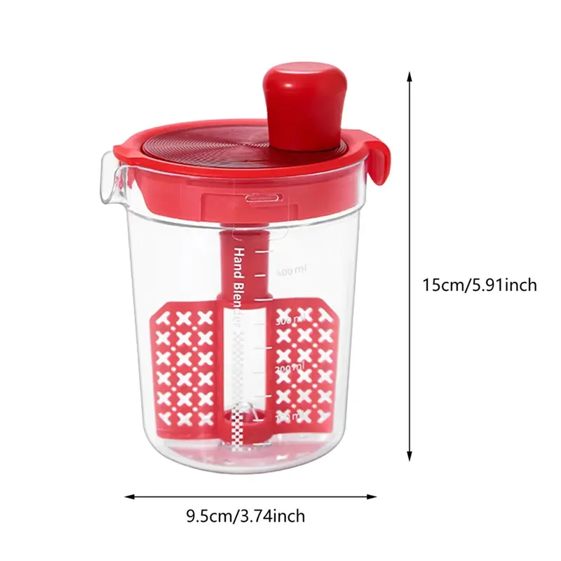 HGHO Manual Salad Dressing Mixer With Egg Separator - Multi-Function Kitchen Gadget For Dressings, Sauces, And Oils