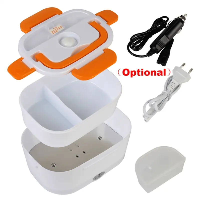 HGHO Dinnerware Electric Heated Lunch Box Travel Car Work Heating Bento Box Car Plug Food Warmer Fast Heating Food Container
