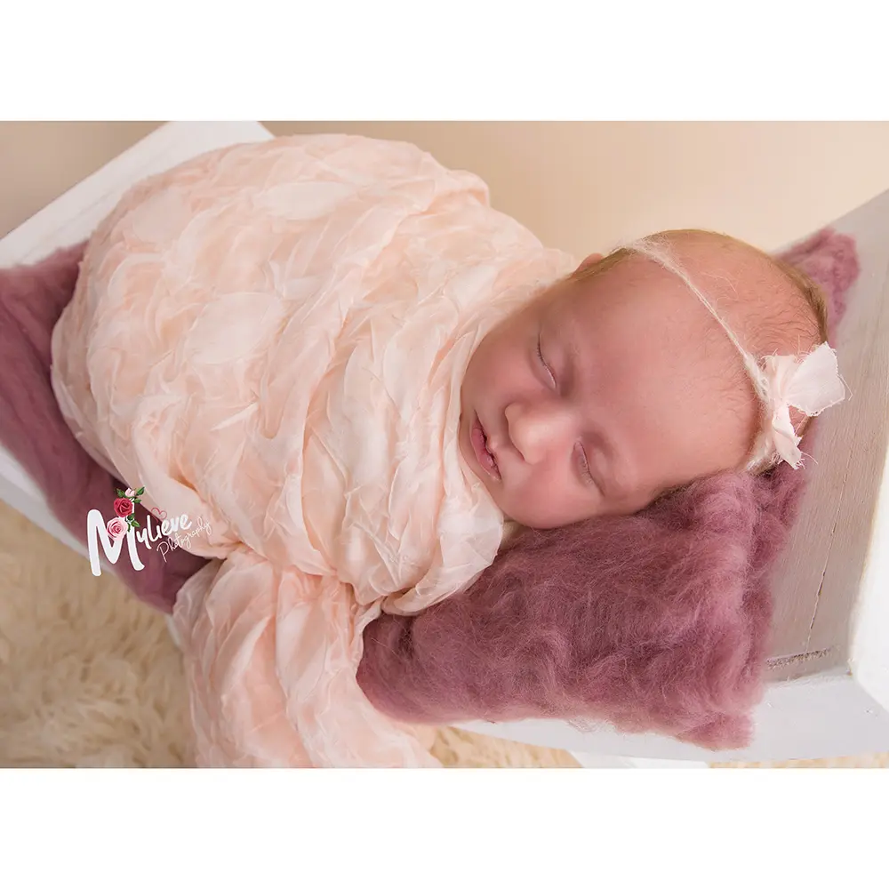 Don&Judy Newborn Photography Props Handmade Wool Soft Blanket Baby Basket Stuffer Filler Infant Photo Shoot Fotografia Accessory