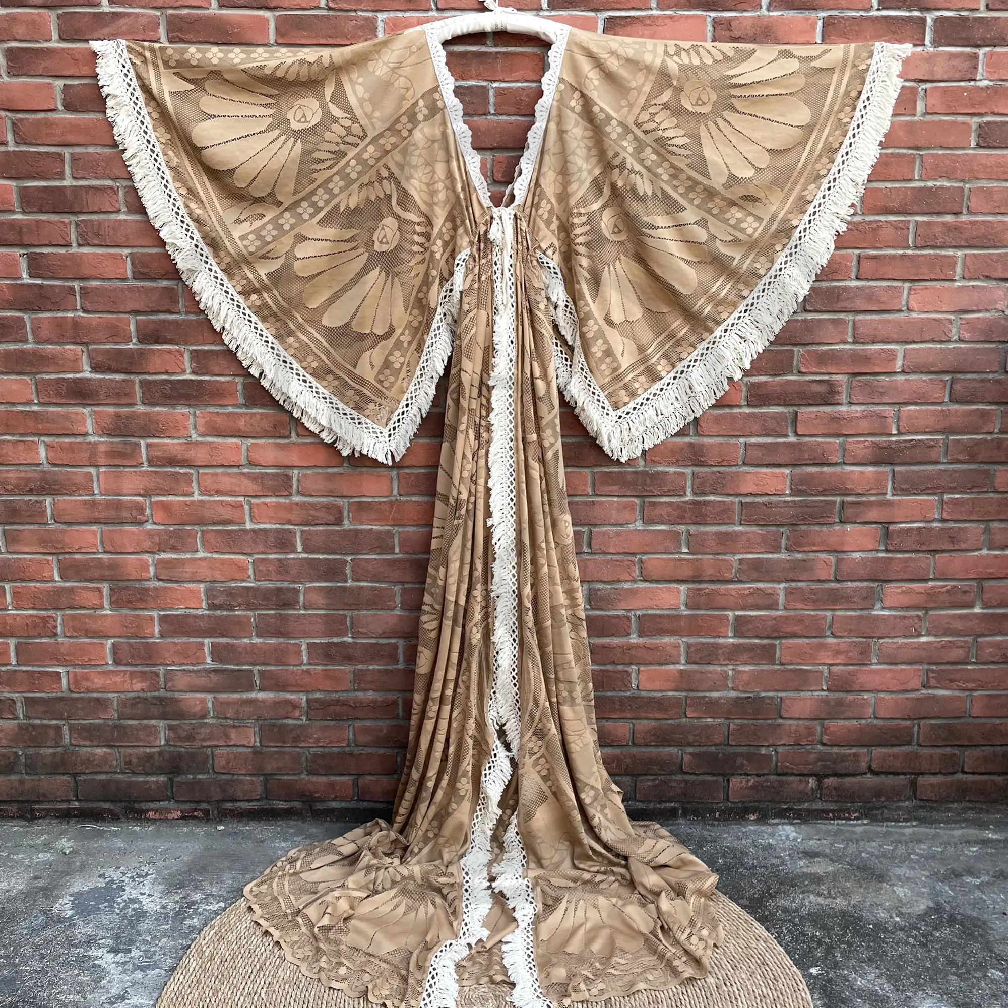Maxi Long Boho Lace Photo Shoot Gown Pregnant Robe Maternity Dress Evening Party Costume for Women Photography Accessories