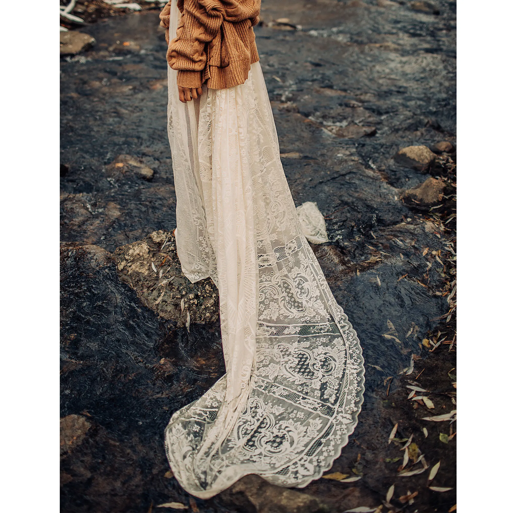 Don&Judy Bohemian Tassel Hollow Crochet Cape Maternity Photography Top And Skirt See Through Pregnancy Women Photo Shoot Outfit