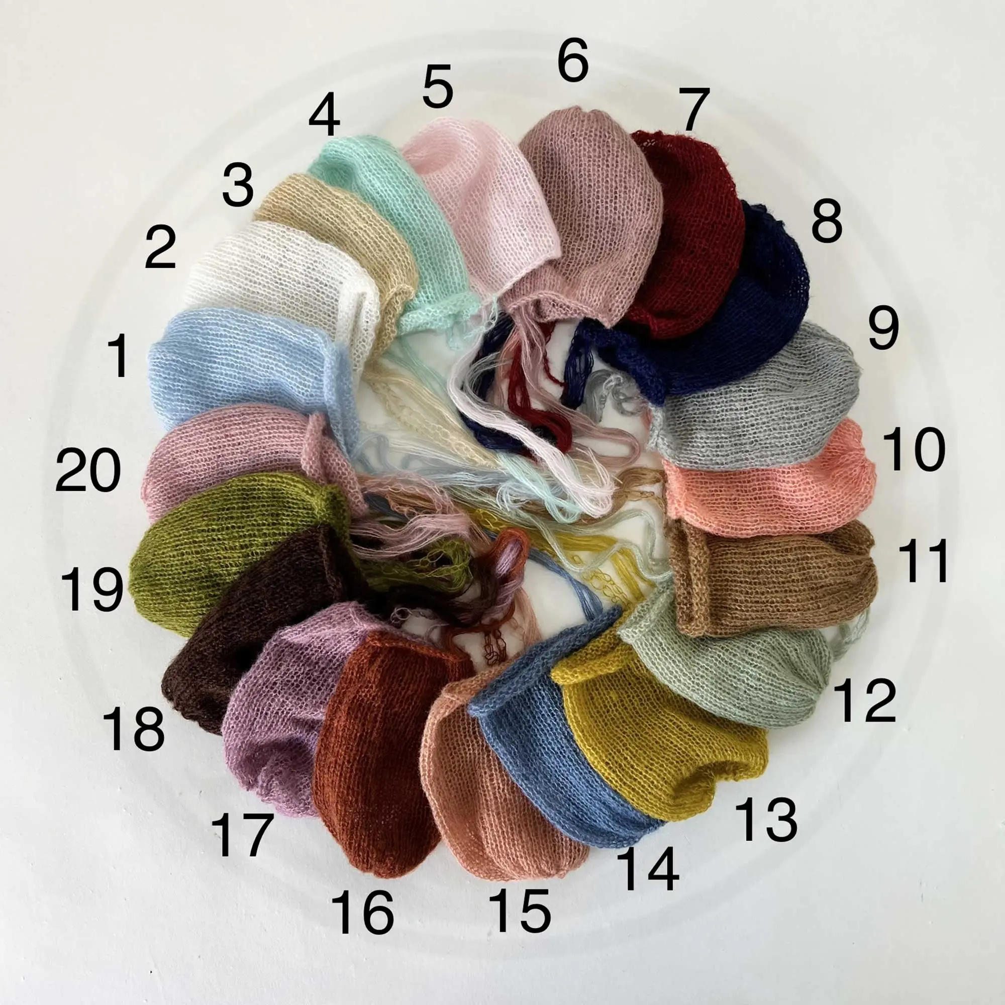 Don&Judy 5PCS/Set Soft Newborn Mohair Hats Baby Photography Props Bonnet Headwear Infant Boy Girl Photo Shoot Studio Accessories