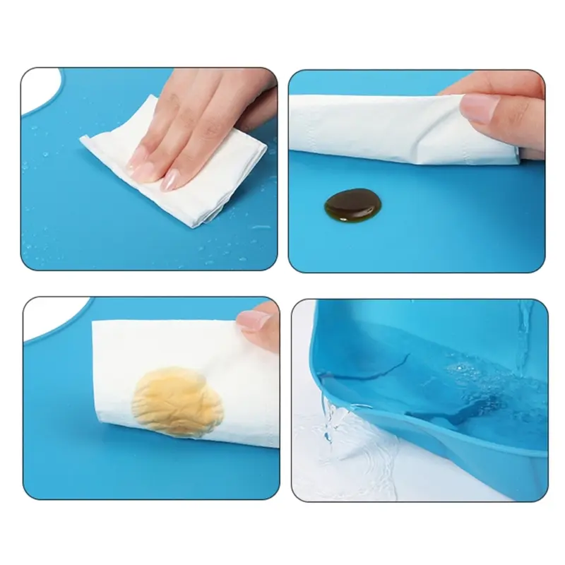 1 Pc Waterproof Adult Mealtime Anti-oil Silicone Bib Protector Disability Aid Apron Senior Citizen Aid Aprons Dining accessories