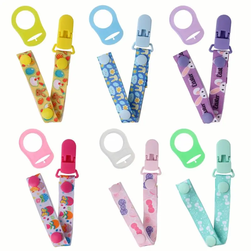 Baby Pacifier Chain with Holder Clip Adapter for MAM Rings Soother Leash Strap