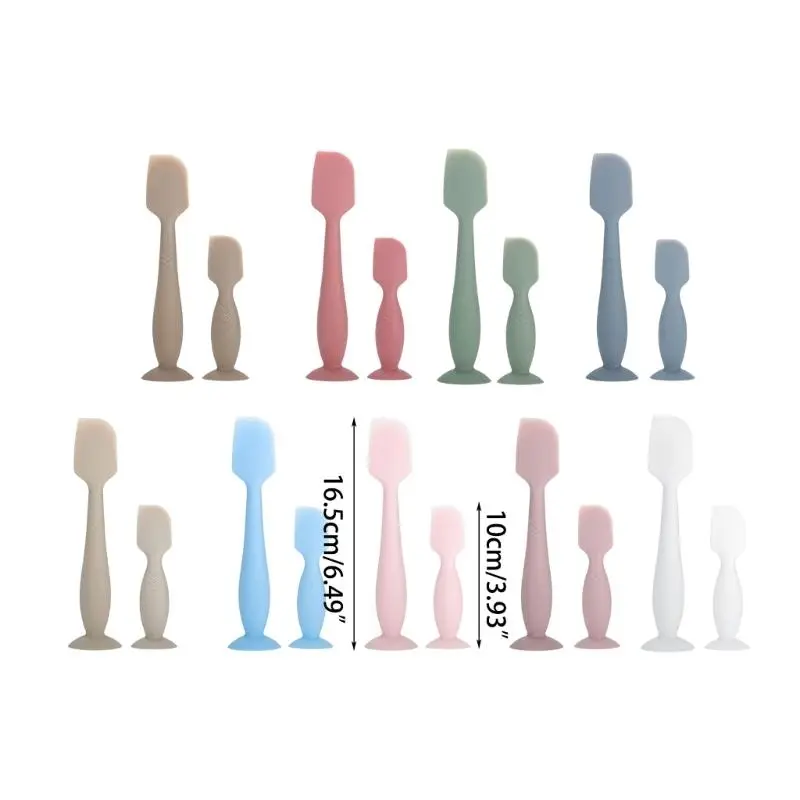 M76C Baby Butt Pastes Spatulas Baby Diaper Cream Spatula Applicator Made of Soft Silicone Mini Baby Diaper Rash Cream Brush