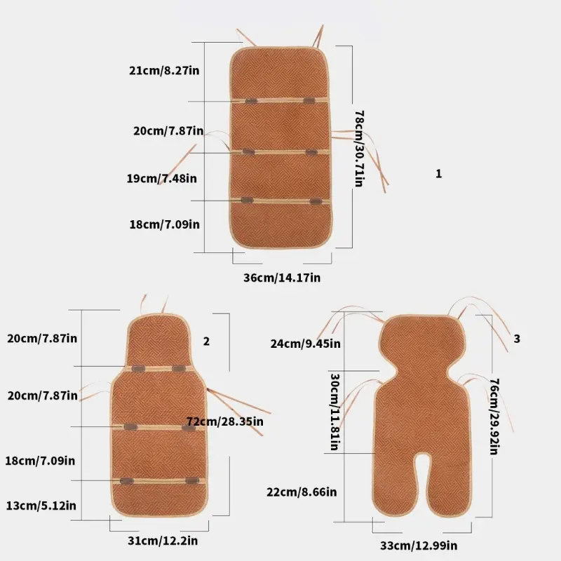 Comfortable Baby Stroller Pad breathable Rattan seat cushion summer cool Seat Cushion Child Cart Seat Mat Kids Pushchair Cushion