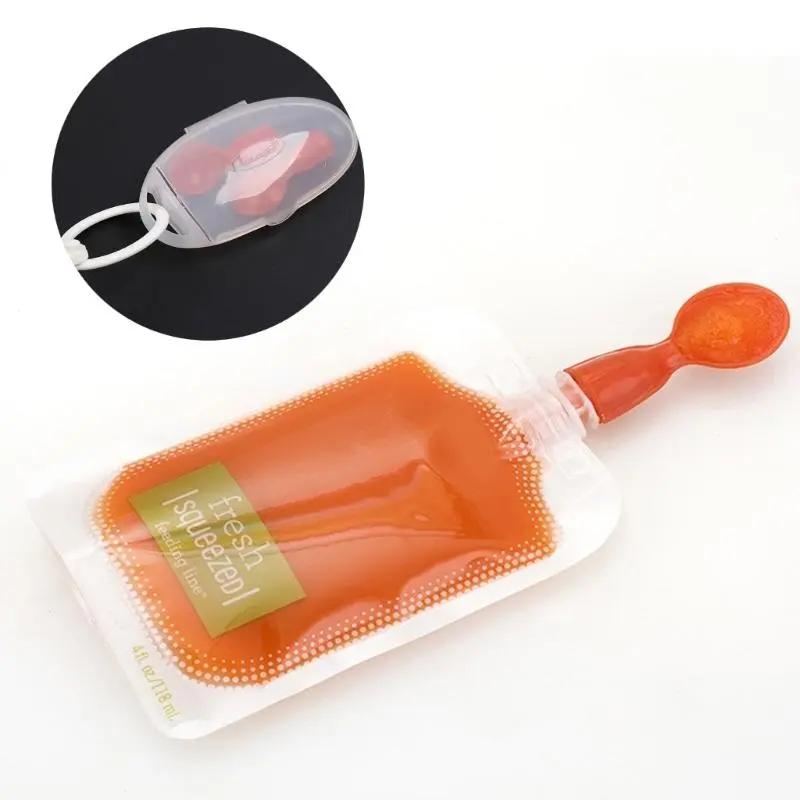 M76C Baby Utensils Spoon and Teether Set Flexible Learning Spoon and Teether Weaning