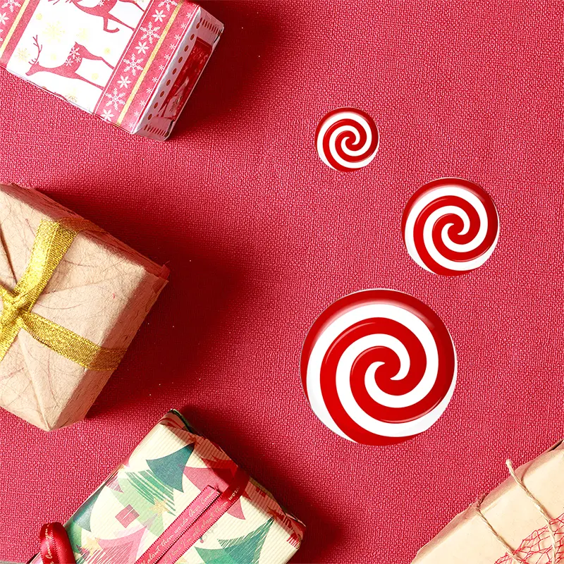 12pcs Cartoon Christmas Candy Wall Stickers For Kids Room Floor Home Decoration Wallpaper Art Glass Window New Year Sticker Gift