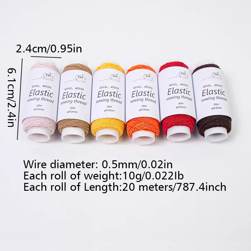 6pcs/pack Strong Elastic Crystal Beading Cord for Bracelets DIY Stretchy Thread String Necklace Jewelry Components Cords
