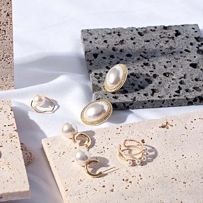 Natural Stone Pallet Ruin Cave Style Storage Tray Decor Jewelry Display Stand Art Desktop Heat Insulation Coaster Home Decor