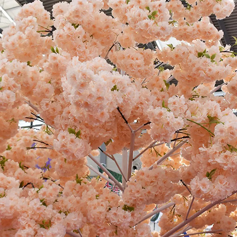 120cm Artificial Cherry Blossom Silk Flower Cherry Blossom Branch Wedding Arch Decoration Hotel Activity Living Room Home Decor