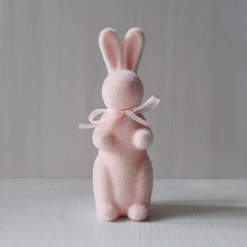 Easter Bunny Decor Easter Moss Rabbit Foam Green Flocking Bunny Ornament Desktop Decor For Living Room For 2025 Spring Easter