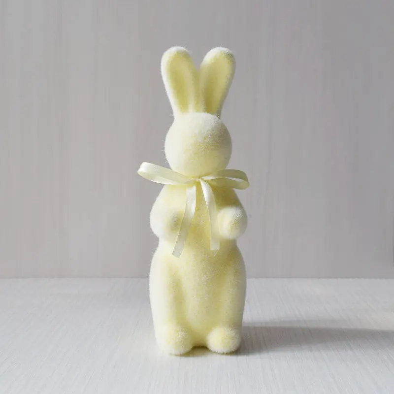 Easter Bunny Decor Easter Moss Rabbit Foam Green Flocking Bunny Ornament Desktop Decor For Living Room For 2025 Spring Easter