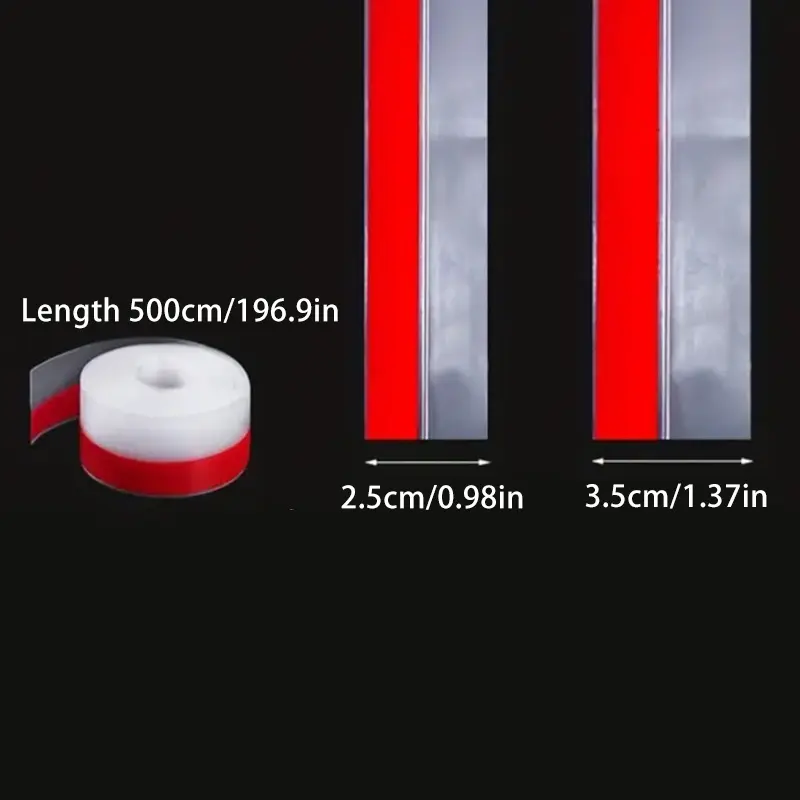 5M Door Bottom Seal Strip Weather Window Rubber Seal Weatherstrip Windproof Dust Self Adhesive Door Windshield Sealing Tape
