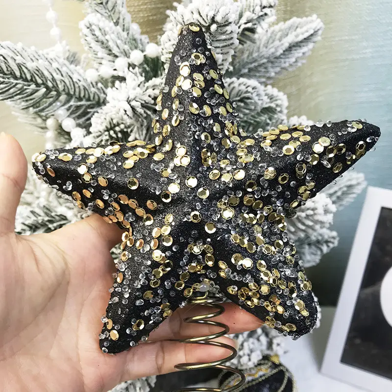 Christmas Ball Black Hanging Ball Xmas Tree Pendants Ornaments Tree Top Star Decoration Christmas Home Party Decor New Year Gift