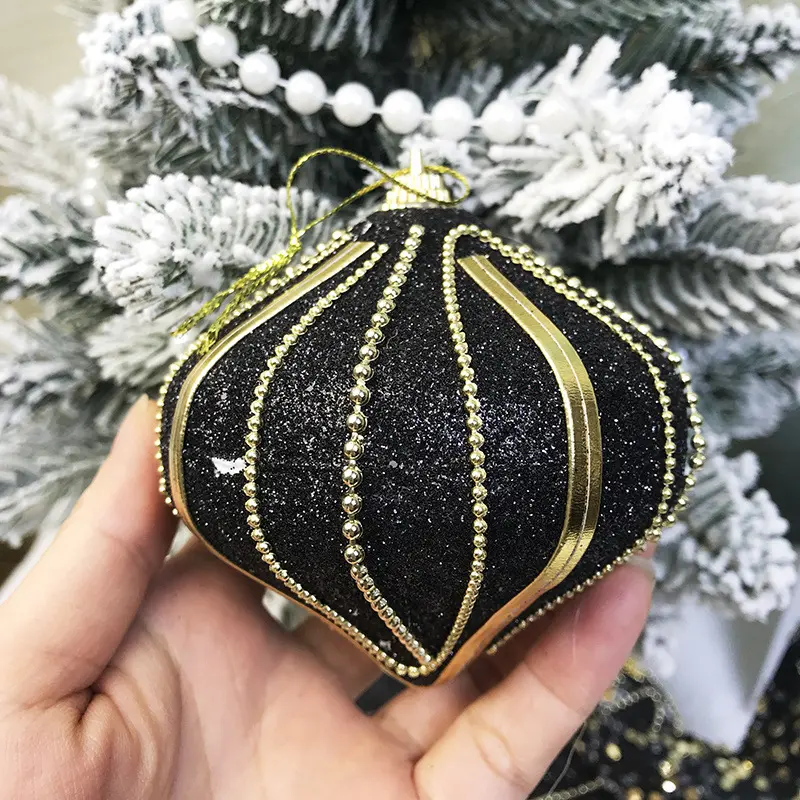 Christmas Ball Black Hanging Ball Xmas Tree Pendants Ornaments Tree Top Star Decoration Christmas Home Party Decor New Year Gift