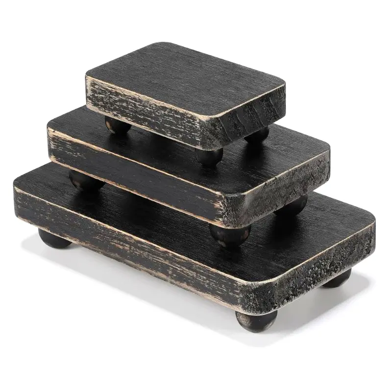 1PC Wooden Tray Rectangular Plate Fruit Snacks Food Storage Trays Hotel Home Serving Tray Decorate Supplies