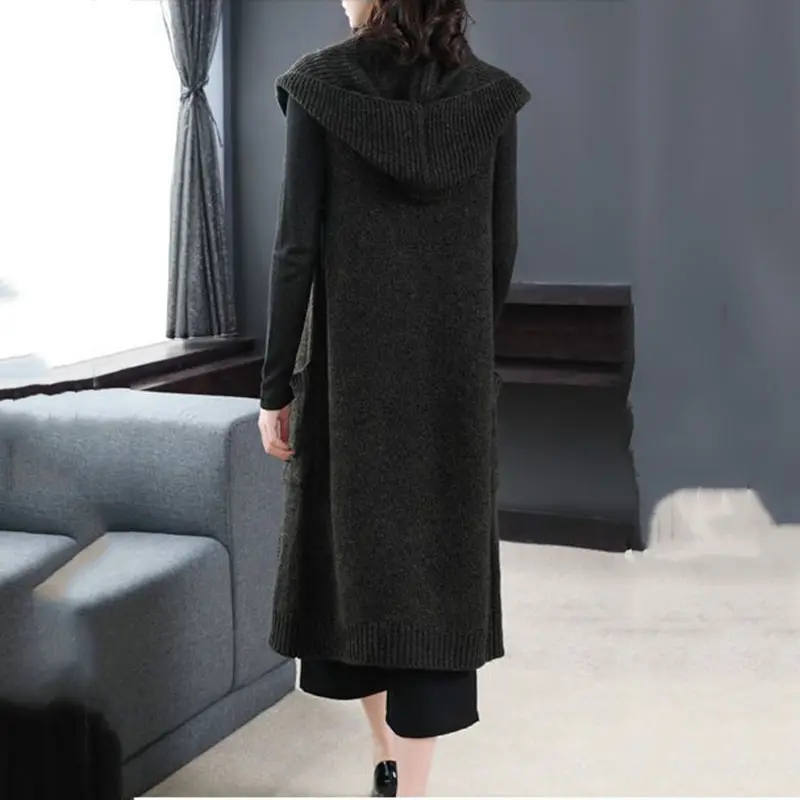 2025 New Autumn Winter Mid Mother Vest Jacket Women Fashion Long Sleeveless Waistcoat Coats Female Casual Outerwear Ladies Tops