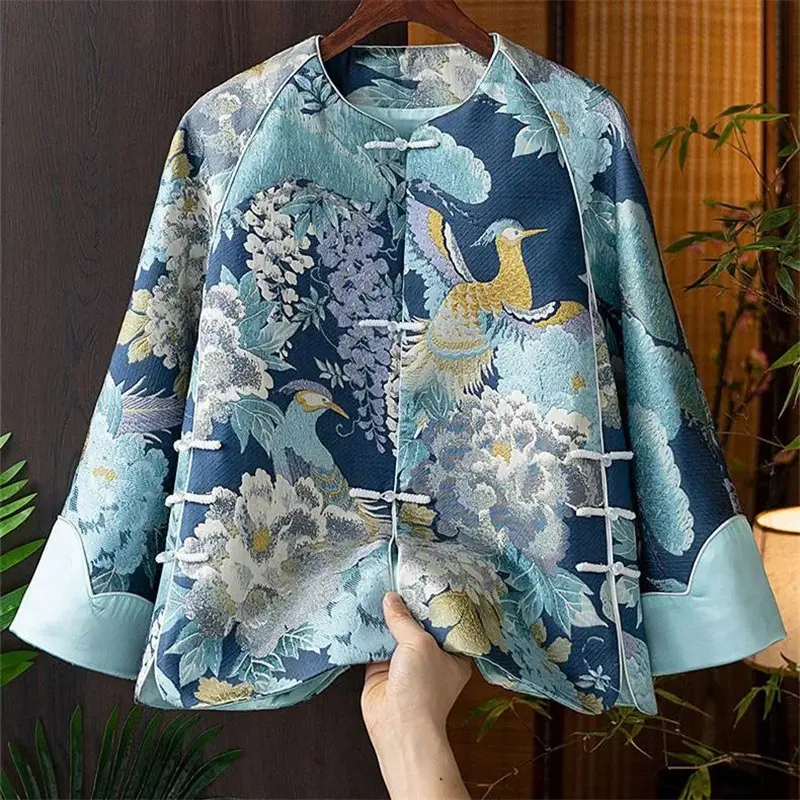 2025 New Jacket Women Retro Women's Spring  Autumn Comfortable Soft  High-end Temperament Loose Ladies Short Jacket Outwear