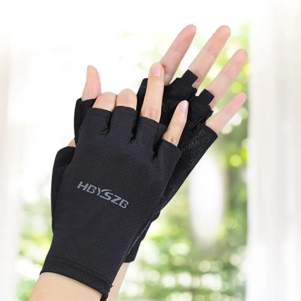 Half Finger Gloves Breathable Summer Cycling Gloves Reflective Sports Short Gloves Bicycle Hiking Gloves for Outdoor Sports