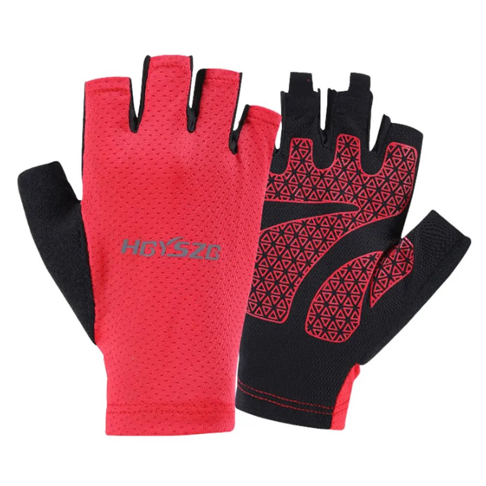 Half Finger Gloves Breathable Summer Cycling Gloves Reflective Sports Short Gloves Bicycle Hiking Gloves for Outdoor Sports