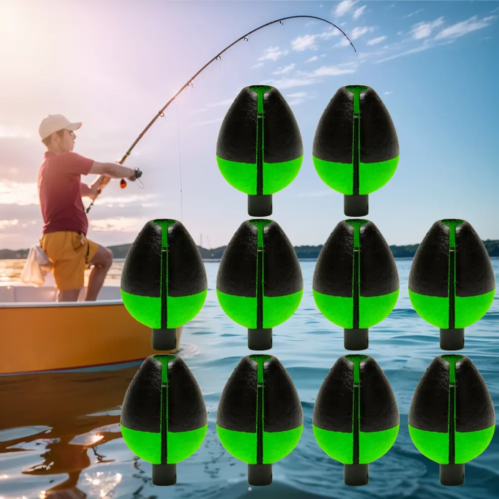 10Pcs High Buoyancy Pike Floats Compact Fishing Bobbers Adjustable Fishing Buoy Fishing Floats Bobbers Fishing Accessories