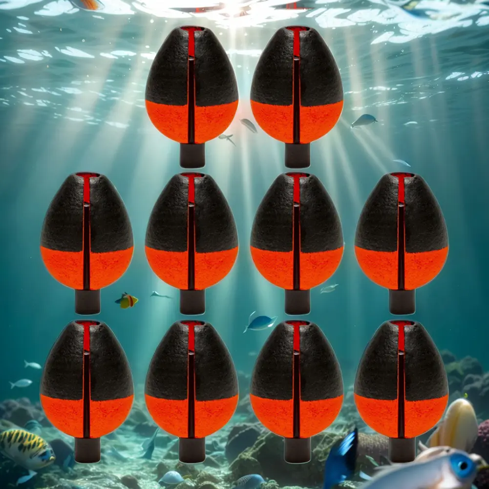 10Pcs High Buoyancy Pike Floats Compact Fishing Bobbers Adjustable Fishing Buoy Fishing Floats Bobbers Fishing Accessories