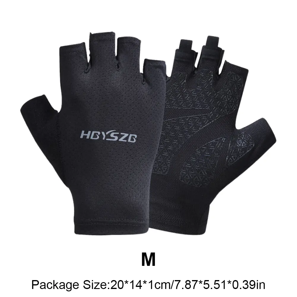 Half Finger Gloves Breathable Summer Cycling Gloves Reflective Sports Short Gloves Bicycle Hiking Gloves for Outdoor Sports