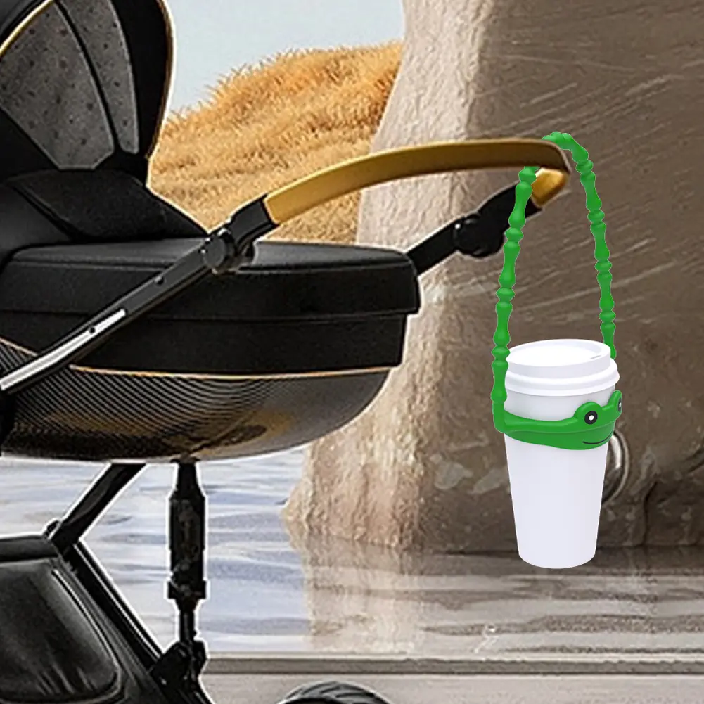 Silicone Water Bottle Handle Universal Portable Bottle Carrying Strap Drink Bottle Carrier Strap for Stanley 8-40oz Cup