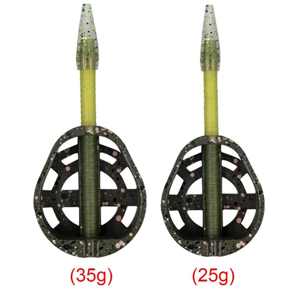 25g/35g Thrower Bait Plumb Zinc Alloy Carp Fishing Bait Holder Quick Release Carp Fishing Bait Basket Feeder Fishing Tackle Tool