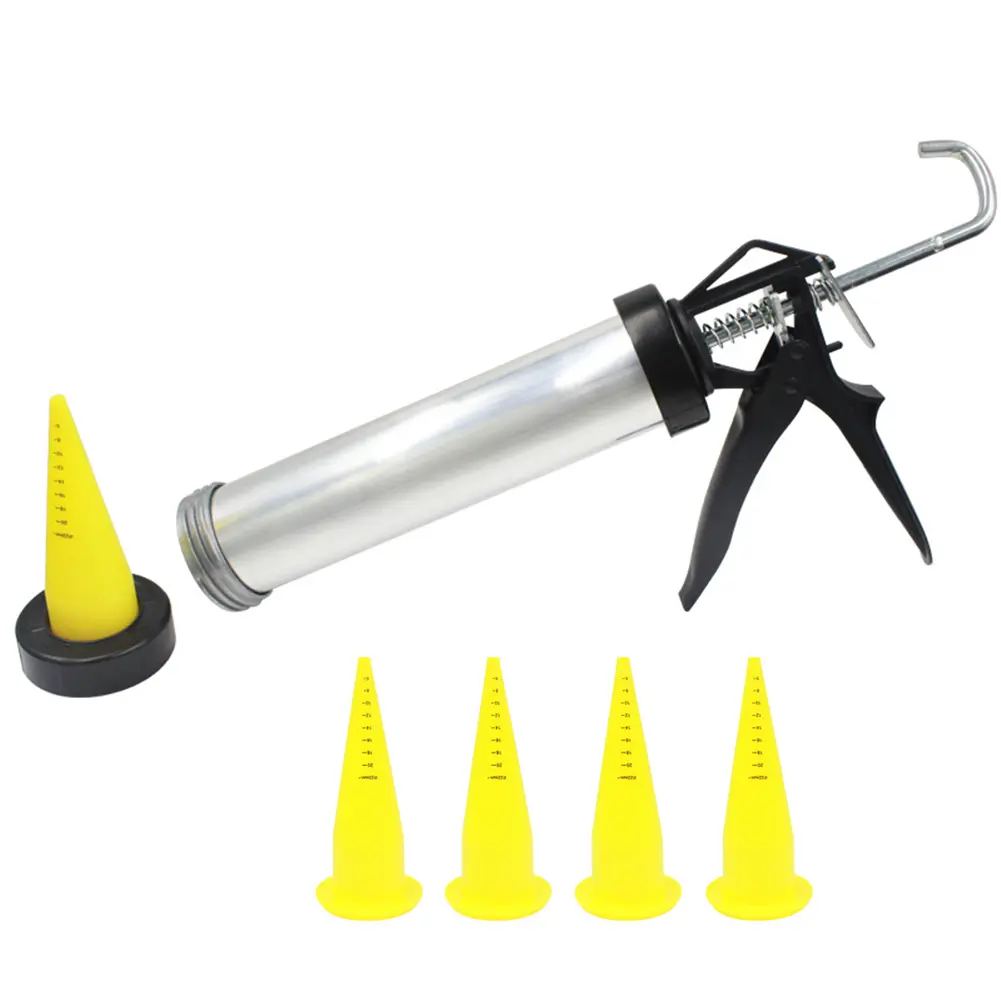 Sausage Maker Bait Fishing Aluminum Fishing Boilie Making Gun with 4pcs Silicone Spare Nozzles Fishing Lure Accessories