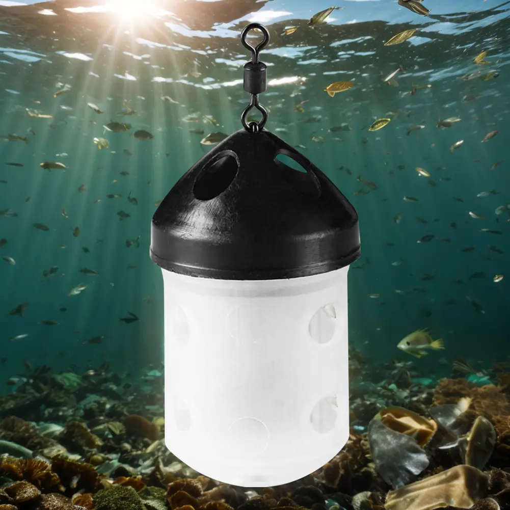 Bait Cage with Sinker Weight Fishing Feeder Cage Hollow Out Fishing Feeder Basket Maggot Bait Feeder Cage Carp Fishing Tackle