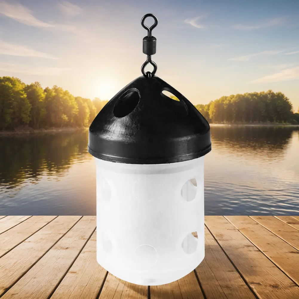 Bait Cage with Sinker Weight Fishing Feeder Cage Hollow Out Fishing Feeder Basket Maggot Bait Feeder Cage Carp Fishing Tackle