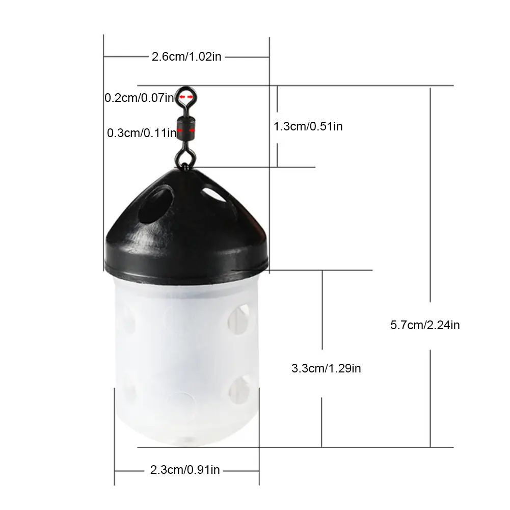 Bait Cage with Sinker Weight Fishing Feeder Cage Hollow Out Fishing Feeder Basket Maggot Bait Feeder Cage Carp Fishing Tackle