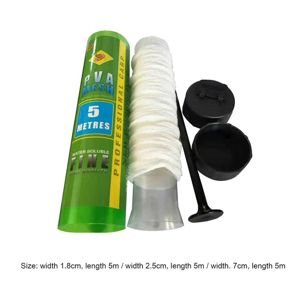 PVA Water Dissolving Fishing Mesh 5M Carp Fishing Feeder Trap Bait Bag Net for Outdoor Fish Tackle Tool Equipment