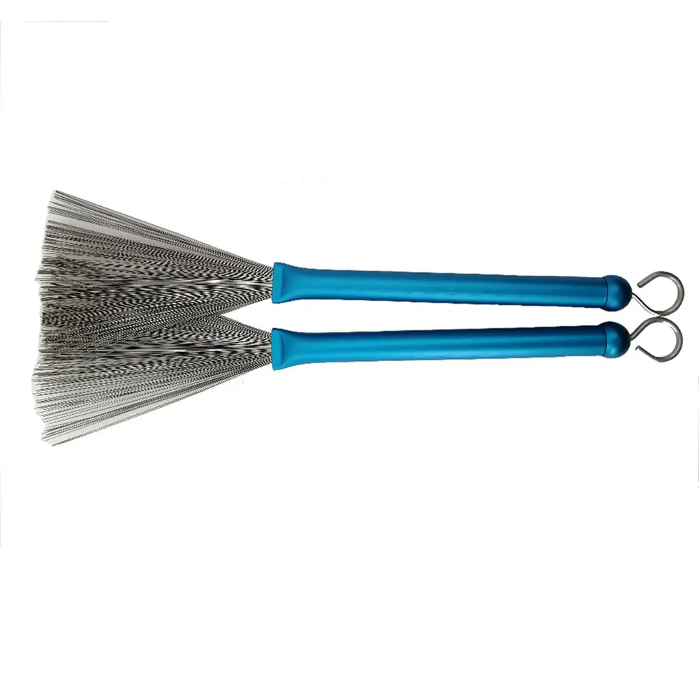 Jazz Drum Brushes Aluminum Steel Wire Drum Sticks Telescopic Metal Handle Brush Cleaning Tool Drum Accessories Parts