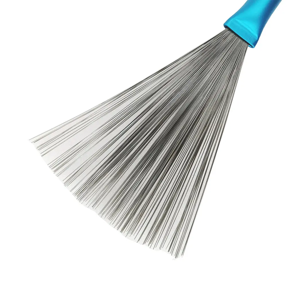 Jazz Drum Brushes Aluminum Steel Wire Drum Sticks Telescopic Metal Handle Brush Cleaning Tool Drum Accessories Parts