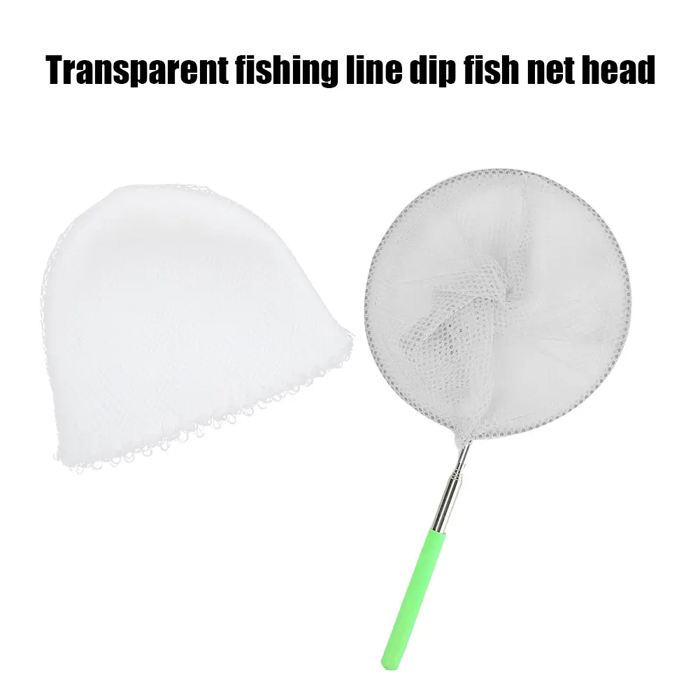 Nylon Mesh Hole Folding Dip Net Outdoor Transparent Fish Line Hand Woven Fishing Net Cage Outdoor Fishing Accessories