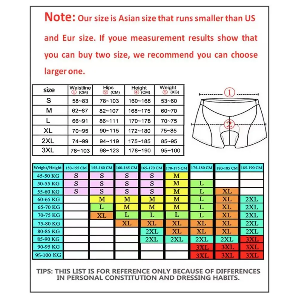 Mens Cycling Shorts Padded Shorts Breathable 3D Padded Bike Shorts Lightweight Cycling Underwear Cycling Tights for Cycling