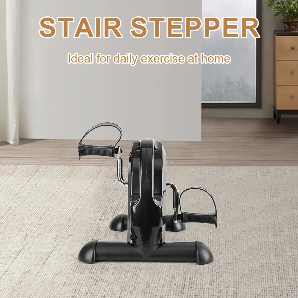Mini Exercise Bike Arm and Leg Trainer Anti Slip Under Desk Bike Adjustable Portable Pedal Trainer LCD Display for Leg Training