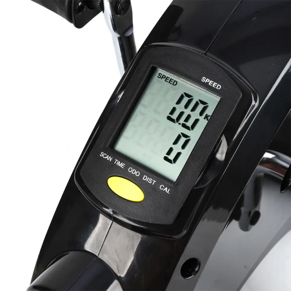 Mini Exercise Bike Arm and Leg Trainer Anti Slip Under Desk Bike Adjustable Portable Pedal Trainer LCD Display for Leg Training